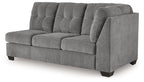 Marleton Raf sofa sleeper, gray fabric, tufted back cushions and track arms