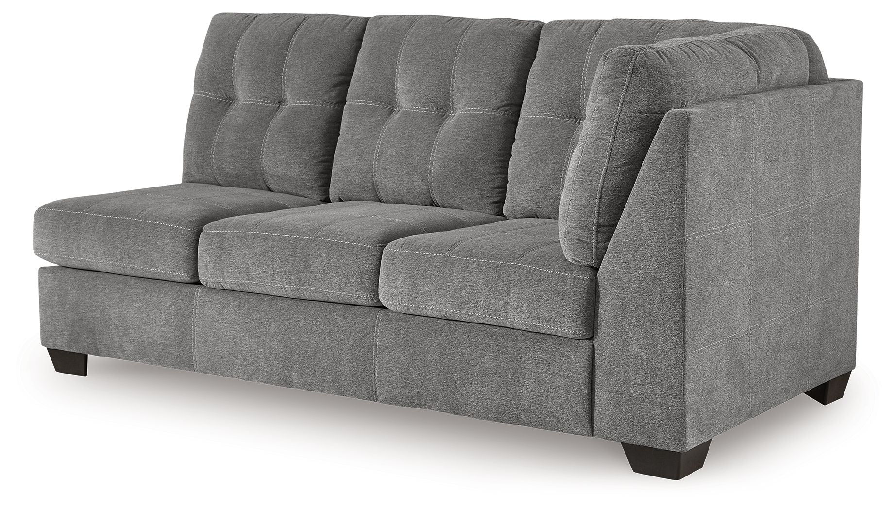 Marleton Raf sofa sleeper, gray fabric, tufted back cushions and track arms