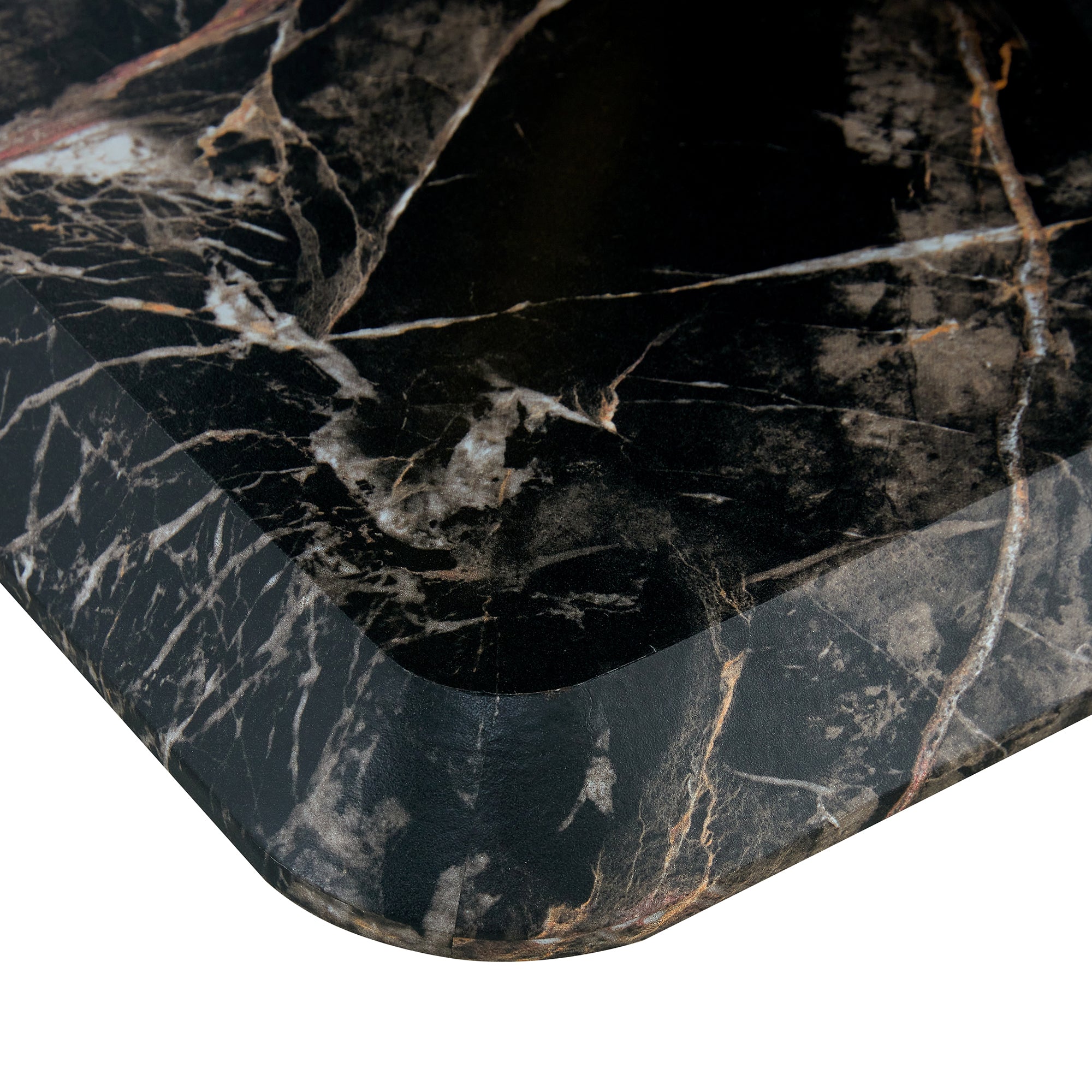 Black Marble Dining Set with 4 Chairs