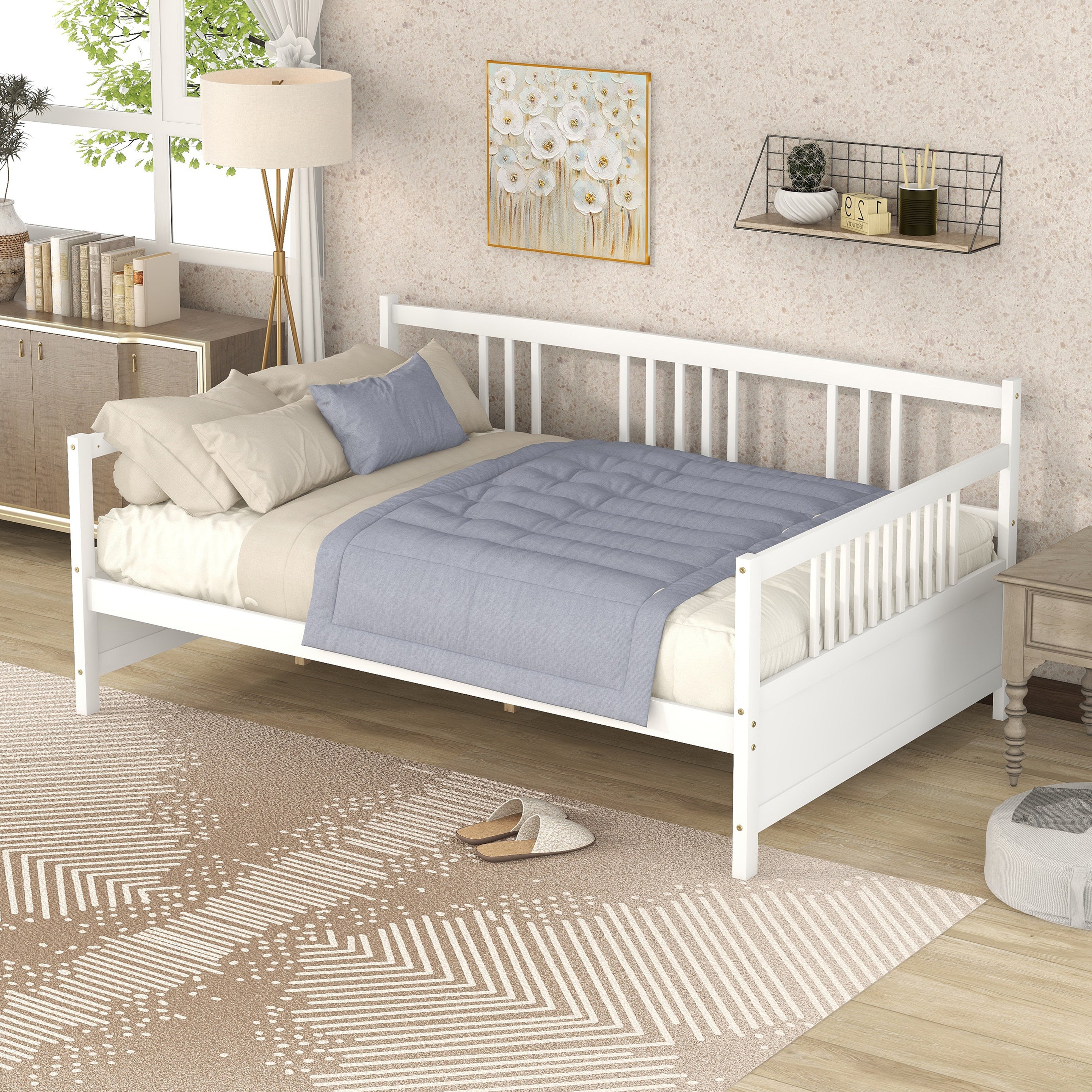 White Full Size Daybed with Support Legs