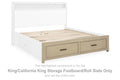 Calmoro - King/California King Storage Footboard/Roll Slats - Gray
