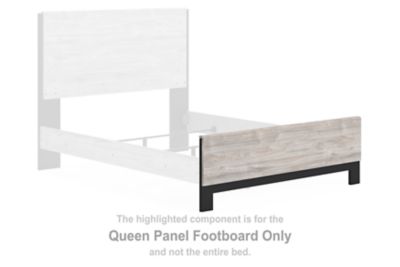 Vessalli - Black / Gray - Queen Panel Footboard