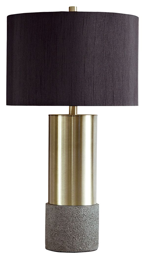 Jacek - Metal Table Lamp (Set of 2) - Gray / Brass Finish