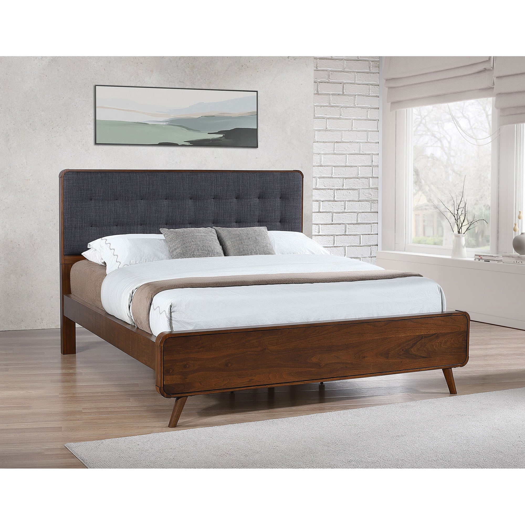 Carson Carrington Dark Walnut California King Platform Bed