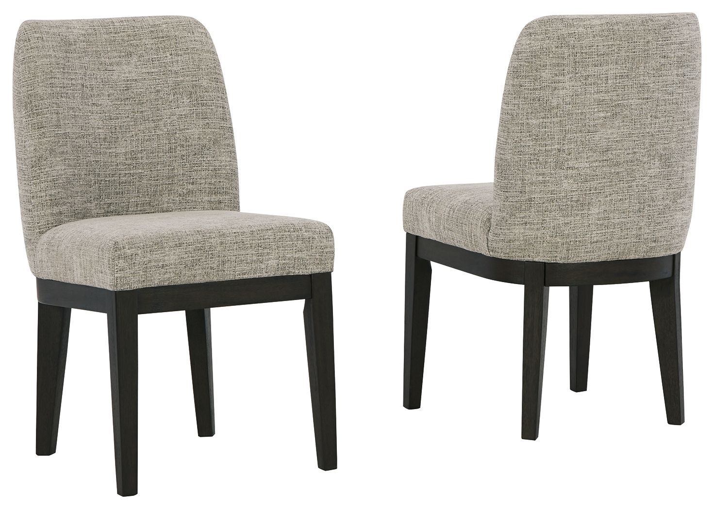 Burkhaus Two-Tone Upholstered Dining Side Chair (Set of 2) - Beige & Dark Brown