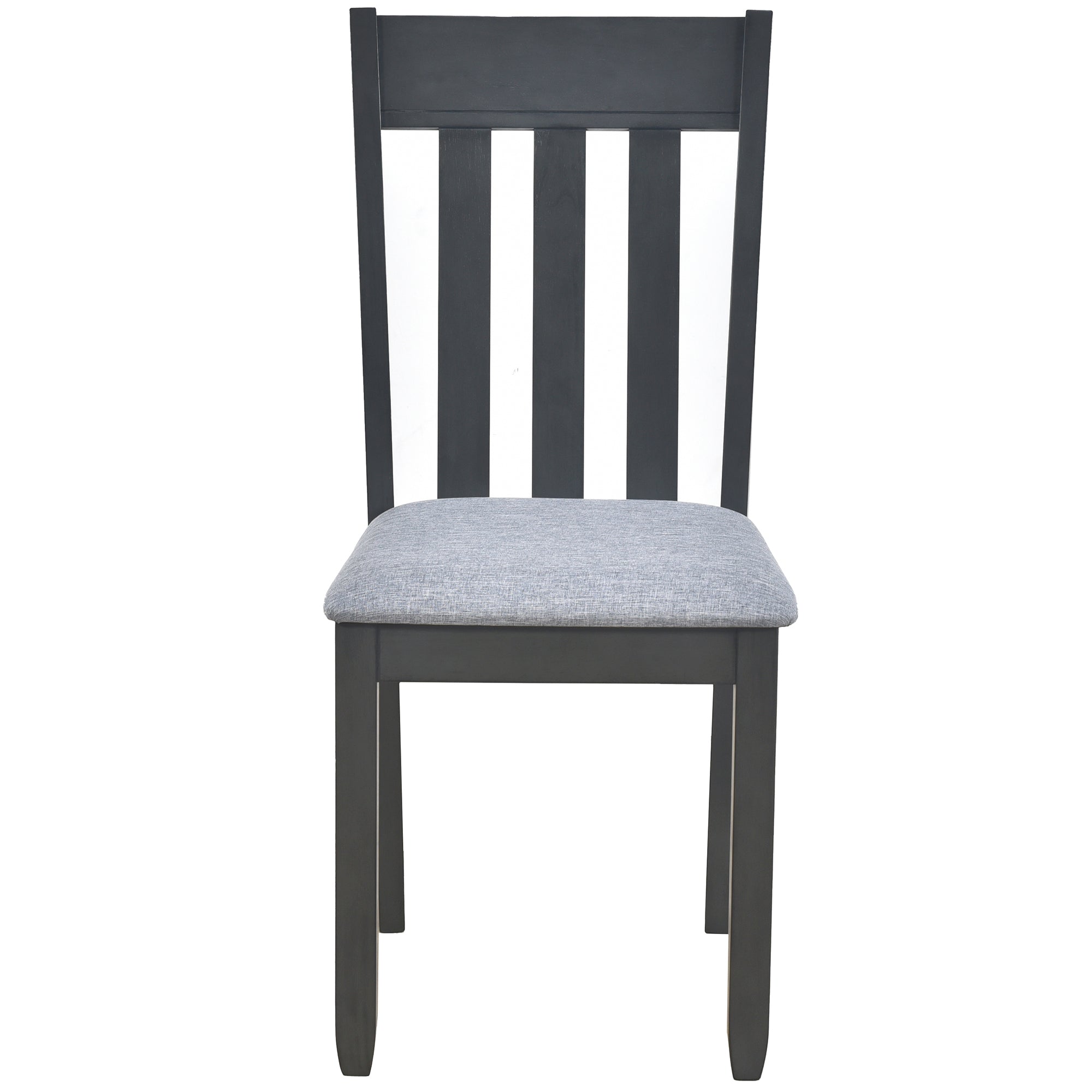 5-Piece Round Extendable Dining Table Set (Gray)