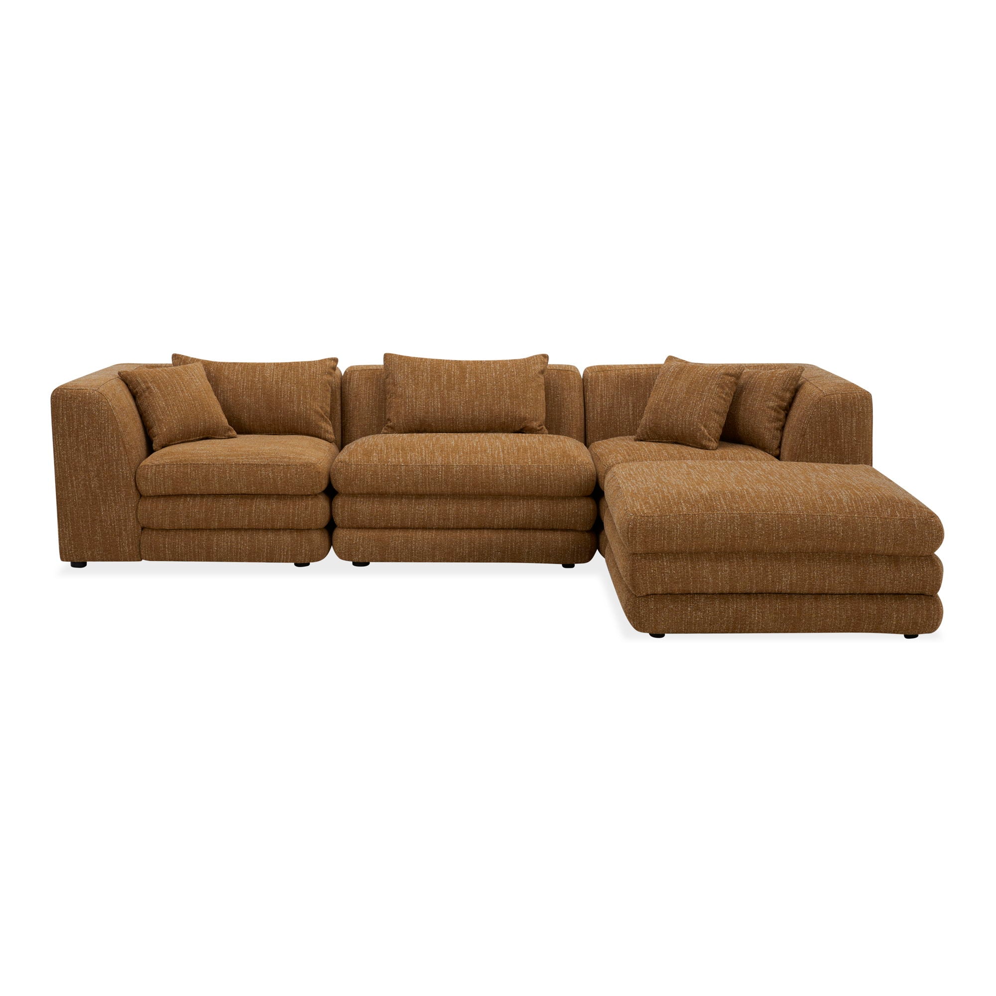 Lowtide - Lounge Modular Sectional - Amber Glow-Stationary Sectionals-American Furniture Outlet