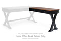 Wildenauer - Home Office Desk Return - Brown / Black