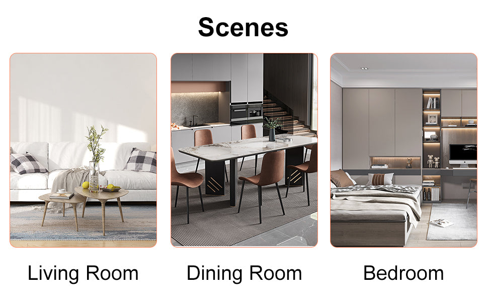 9-Piece Dining Set with Marble-Like Table & 8 Chairs