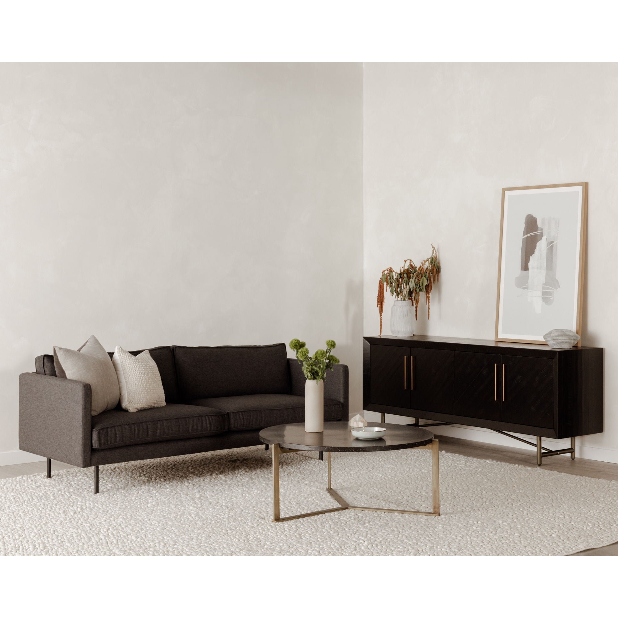 Plunge Beige Sectional - Modern & Modular-Stationary Sectionals-American Furniture Outlet