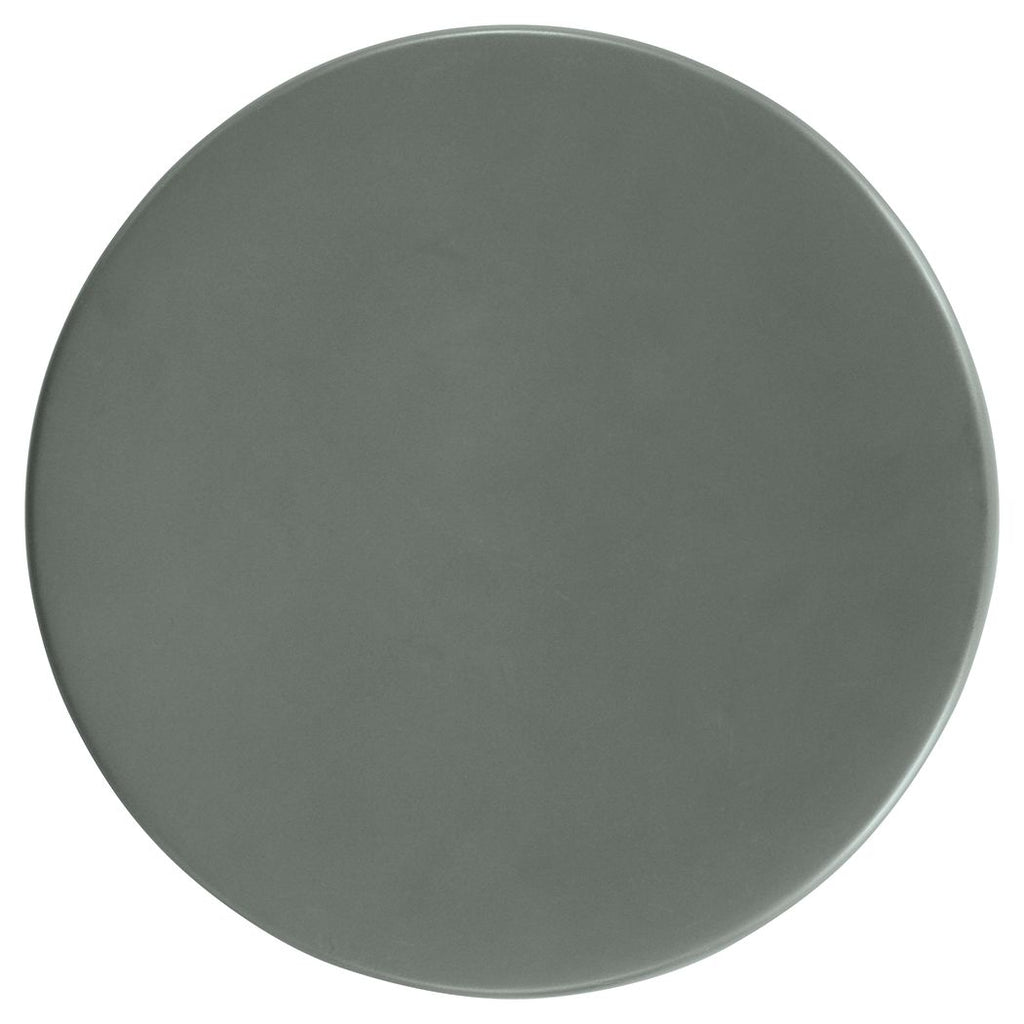 Gray round stool top with smooth flat surface