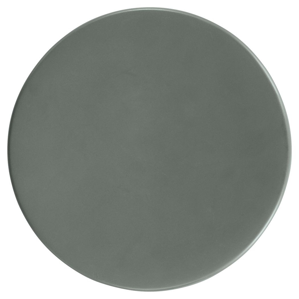 Gray round stool top with smooth flat surface