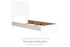 White twin panel rails with mounting brackets