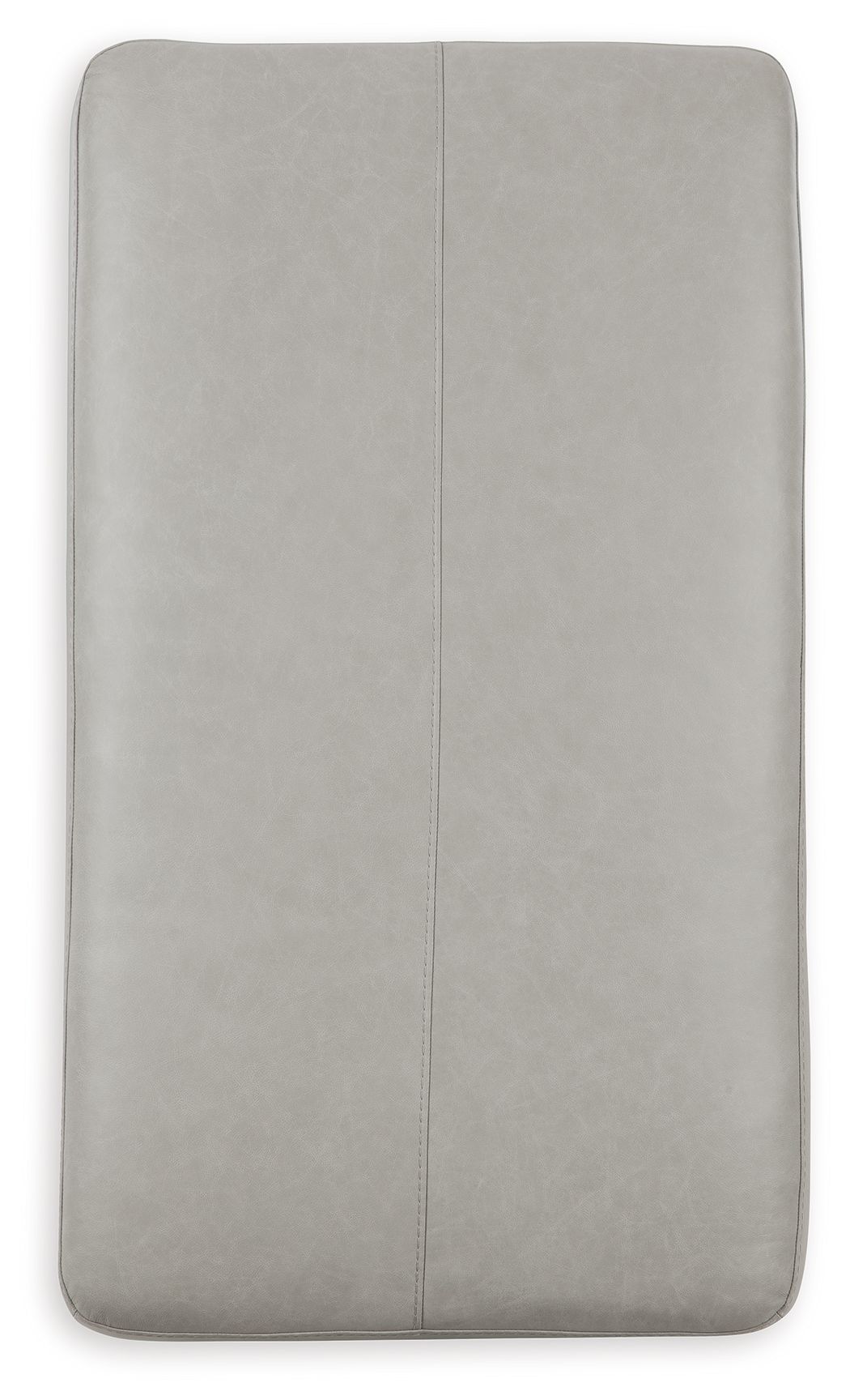 Light gray ottoman back panel with center seam and rounded corners