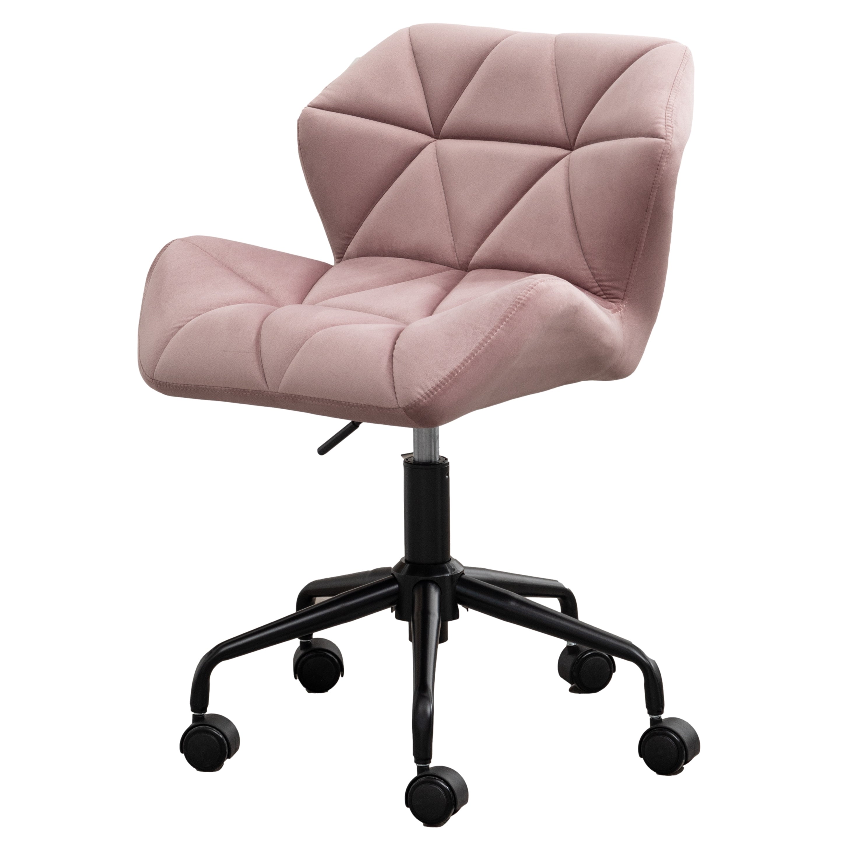 Eldon Diamond Tufted Adjustable Swivel Office Chair- Mauve