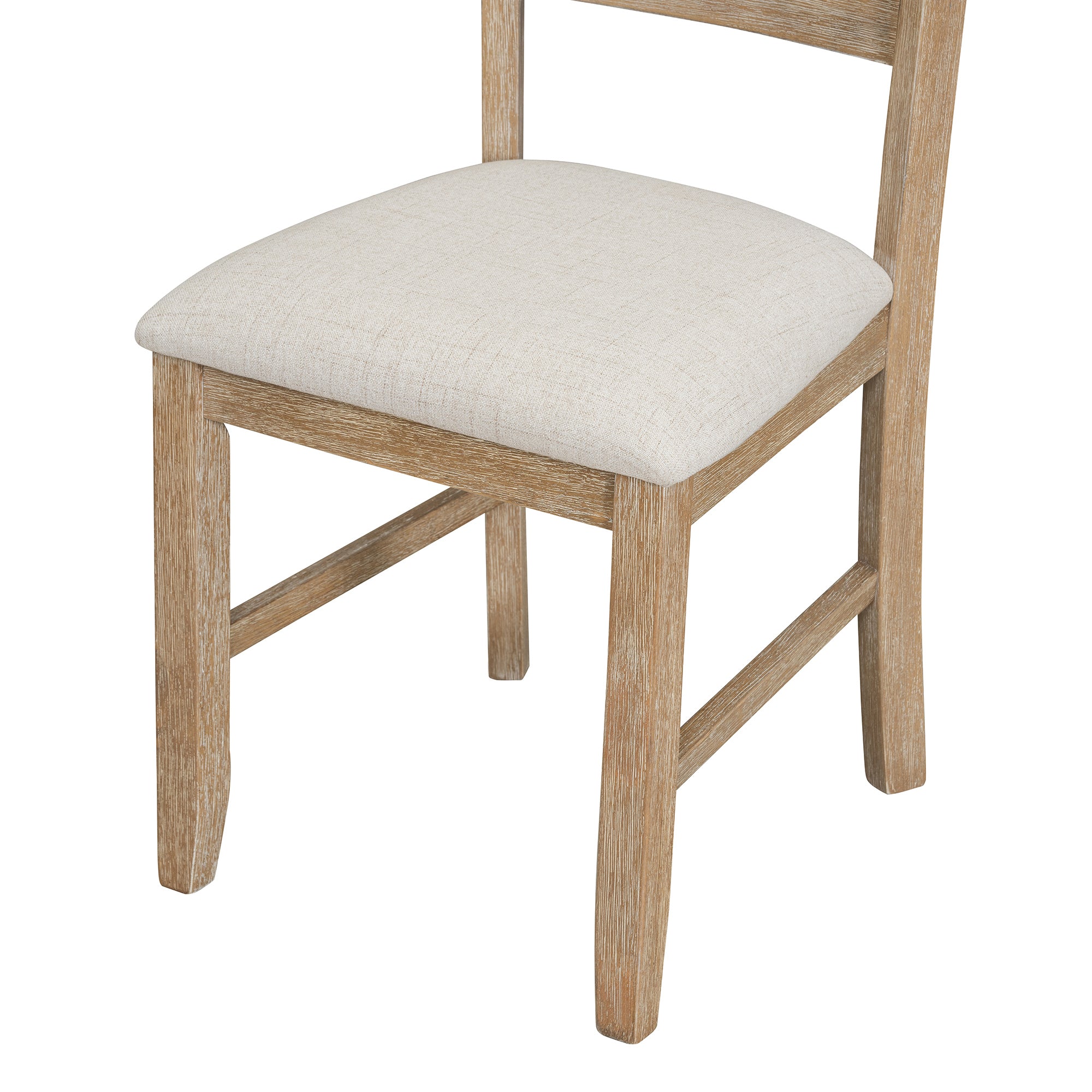 6-Piece Rustic Dining Set w/ Bench - Natural Wood
