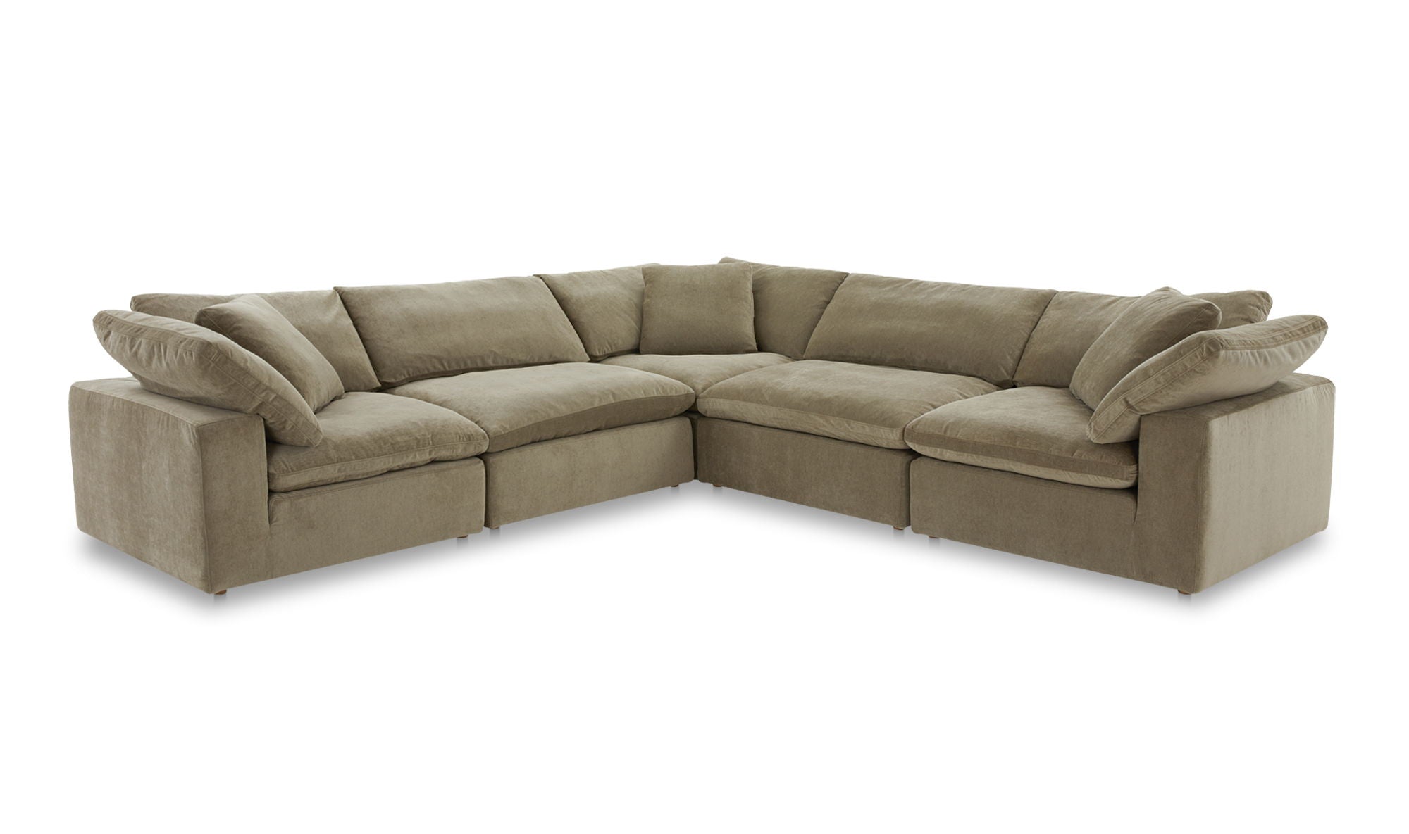 Terra Classic Desert Sage Performance Modular Sectional - Scandinavian Style-Stationary Sectionals-American Furniture Outlet