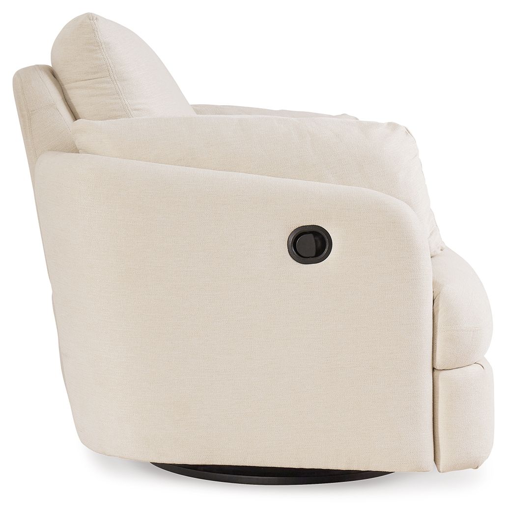 Oyster cream recliner front panel with round inset handle detail