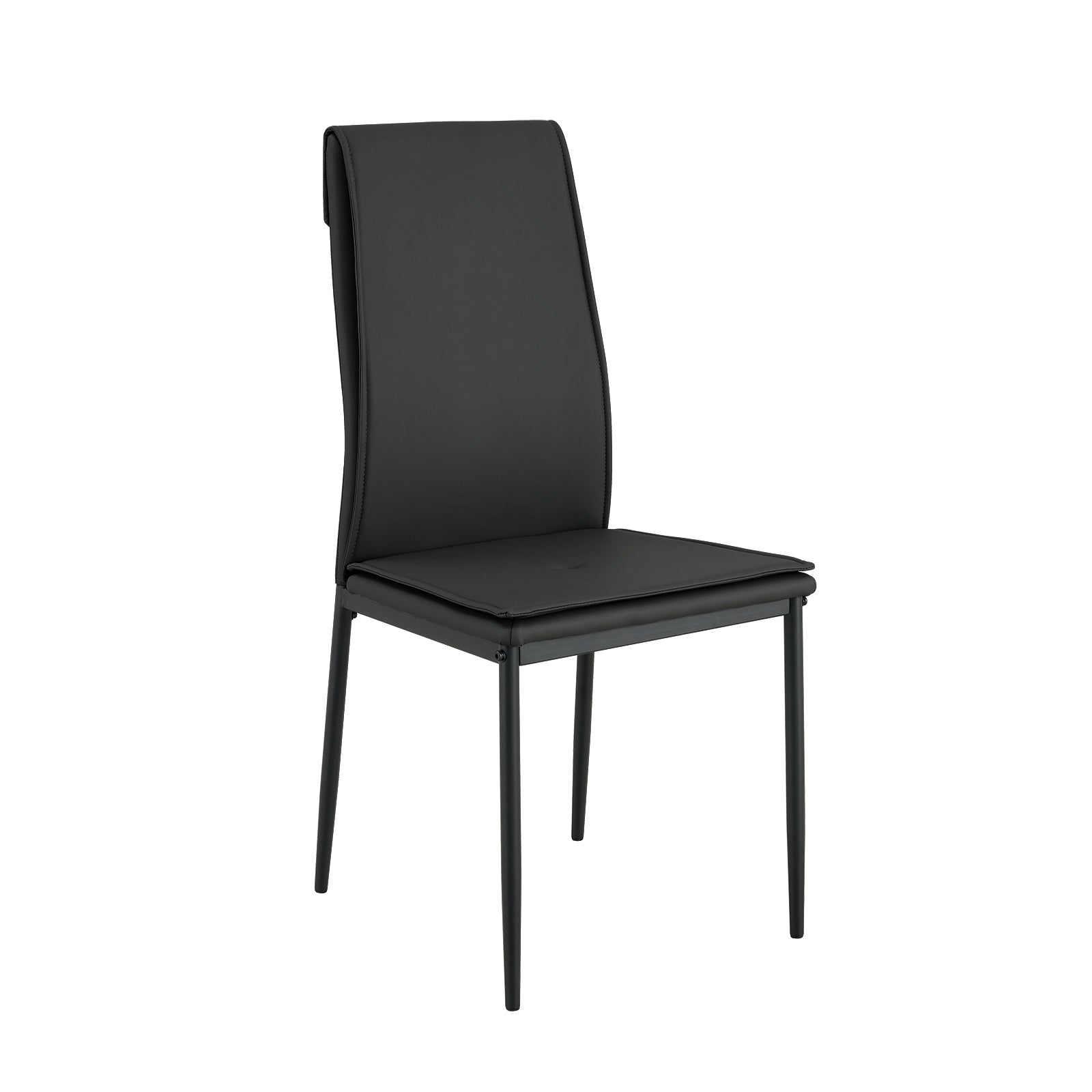 5 Pc Dining Set for 4, Tempered Glass Table & Chairs