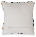 Evermore pillow back in smooth white fabric with fringe edging
