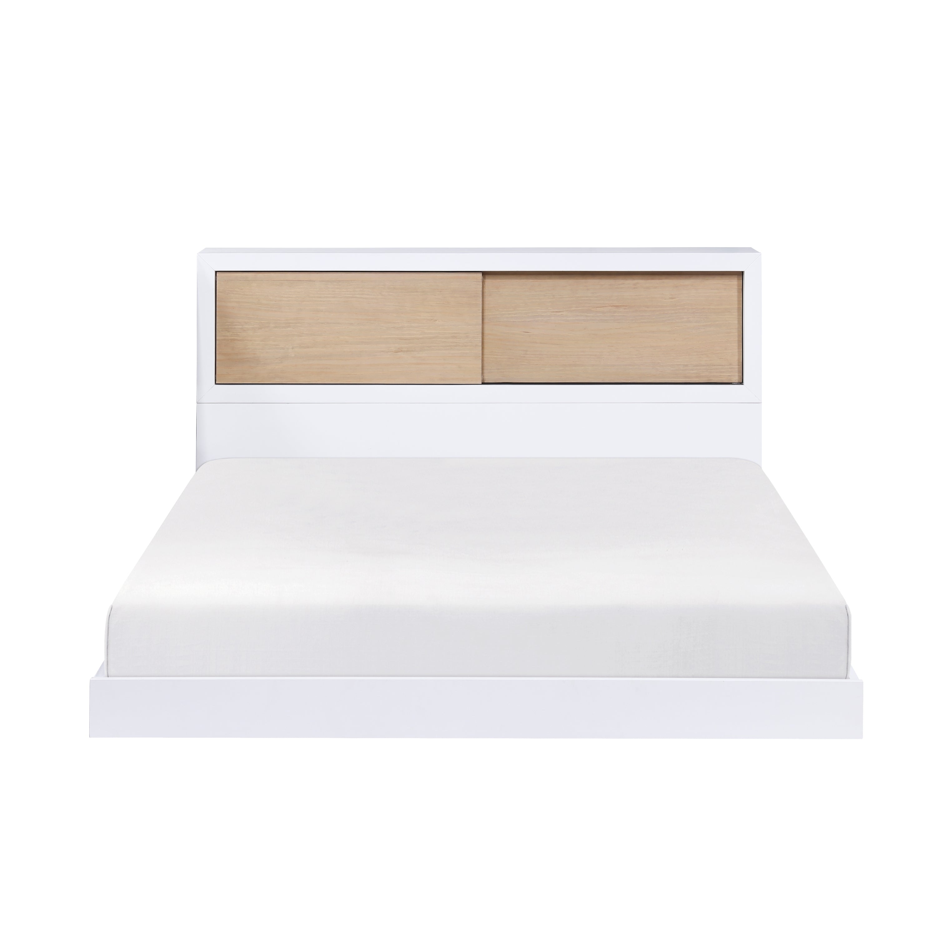 White Full Bed Bookcase Headboard Youth Bedroom Furniture