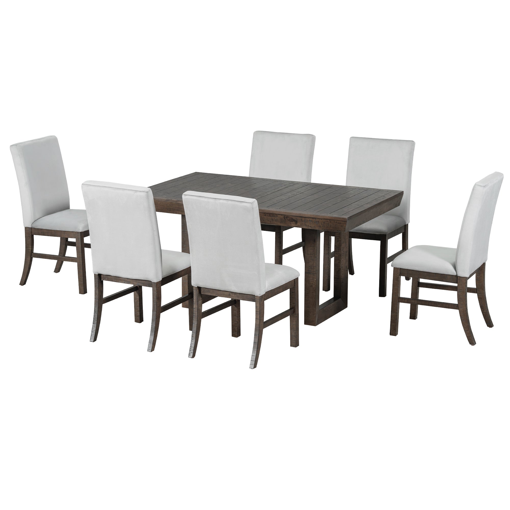 72" Extendable Dining Table Set - 7 Pc w/Leaf