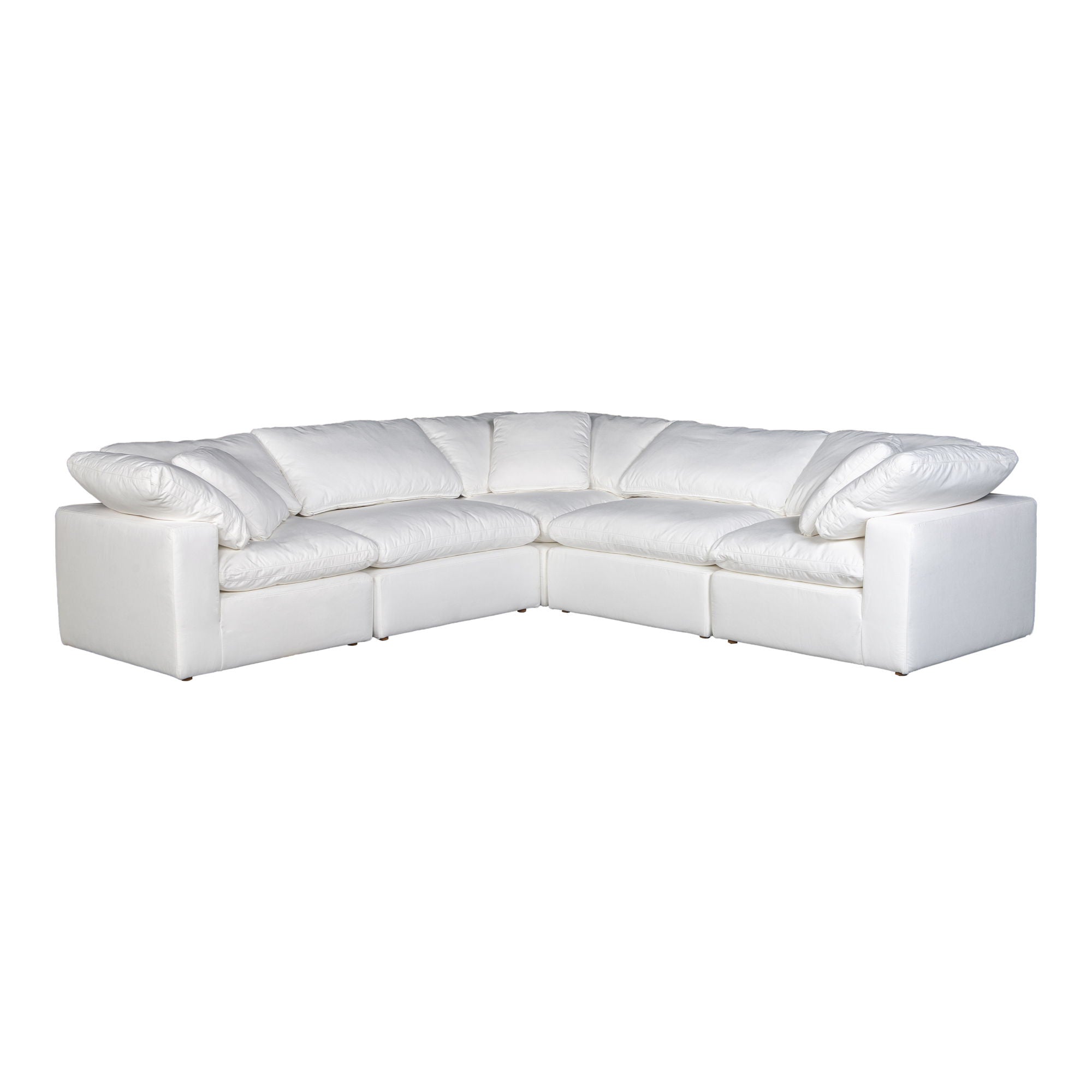 Cream White Modular Sectional - Terra Condo, Stain-Resistant-Stationary Sectionals-American Furniture Outlet
