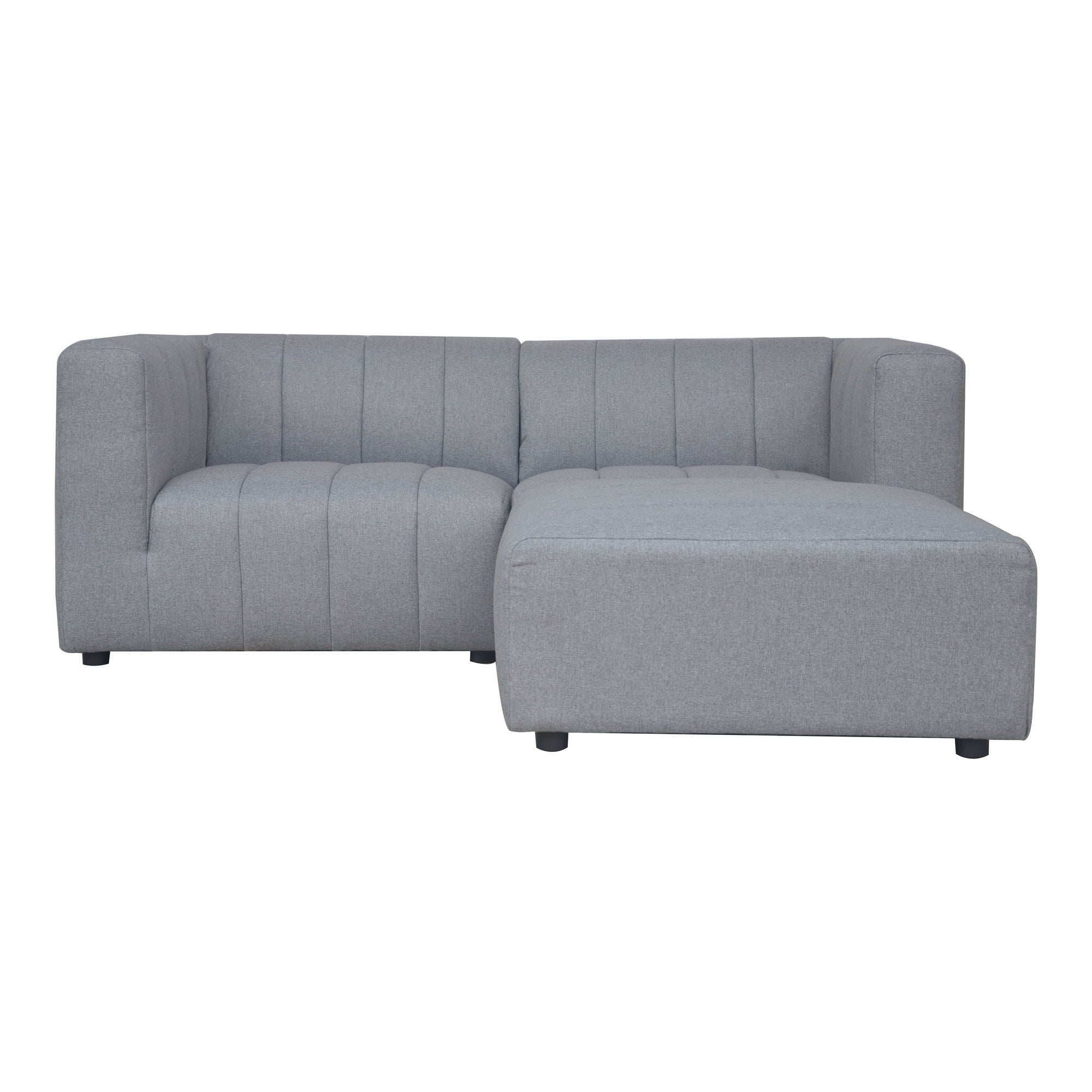 Dark Gray Modular Sectional - Nook, 2-Piece Lyric-Stationary Sectionals-American Furniture Outlet