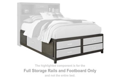 Caitbrook - Gray - Full Storage Rails and Ftbd