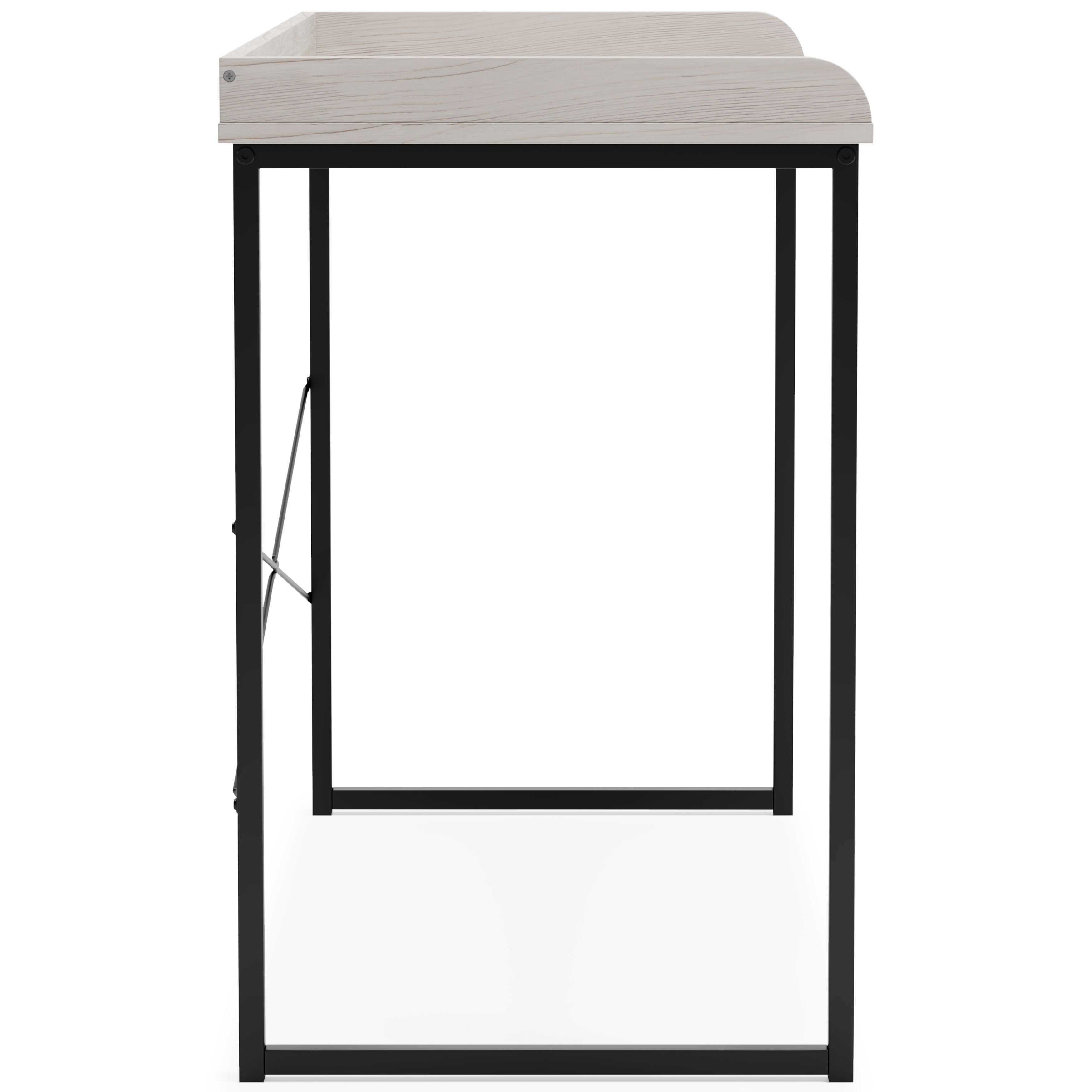 Bayflynn - White / Black - Home Office Desk - Clean-lined