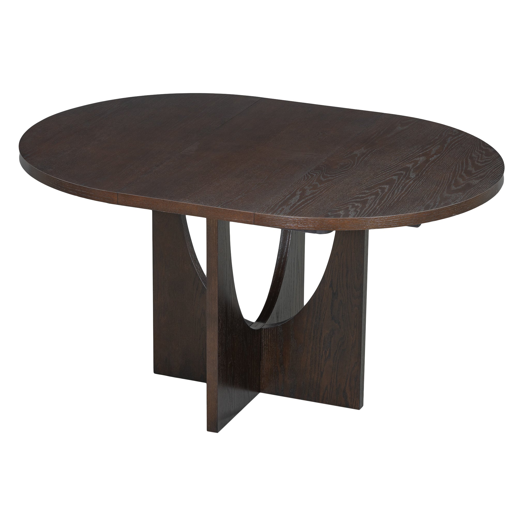 5-Piece Round Extendable Dining Table Set