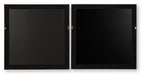 Wall art set of 2 with black frames and dark backing panels