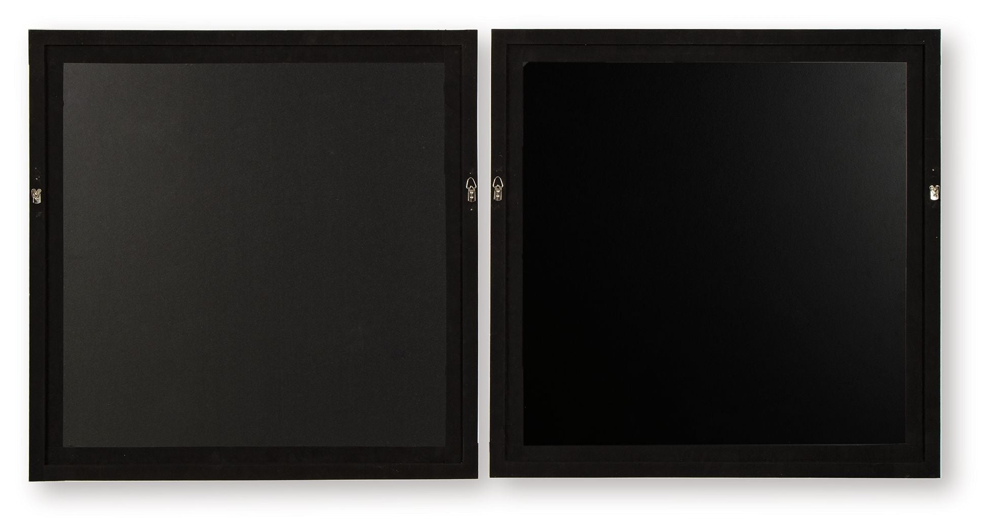 Wall art set of 2 with black frames and dark backing panels