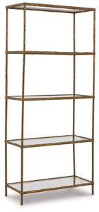 Ryandale - Bookcase - Antique Brass Finish