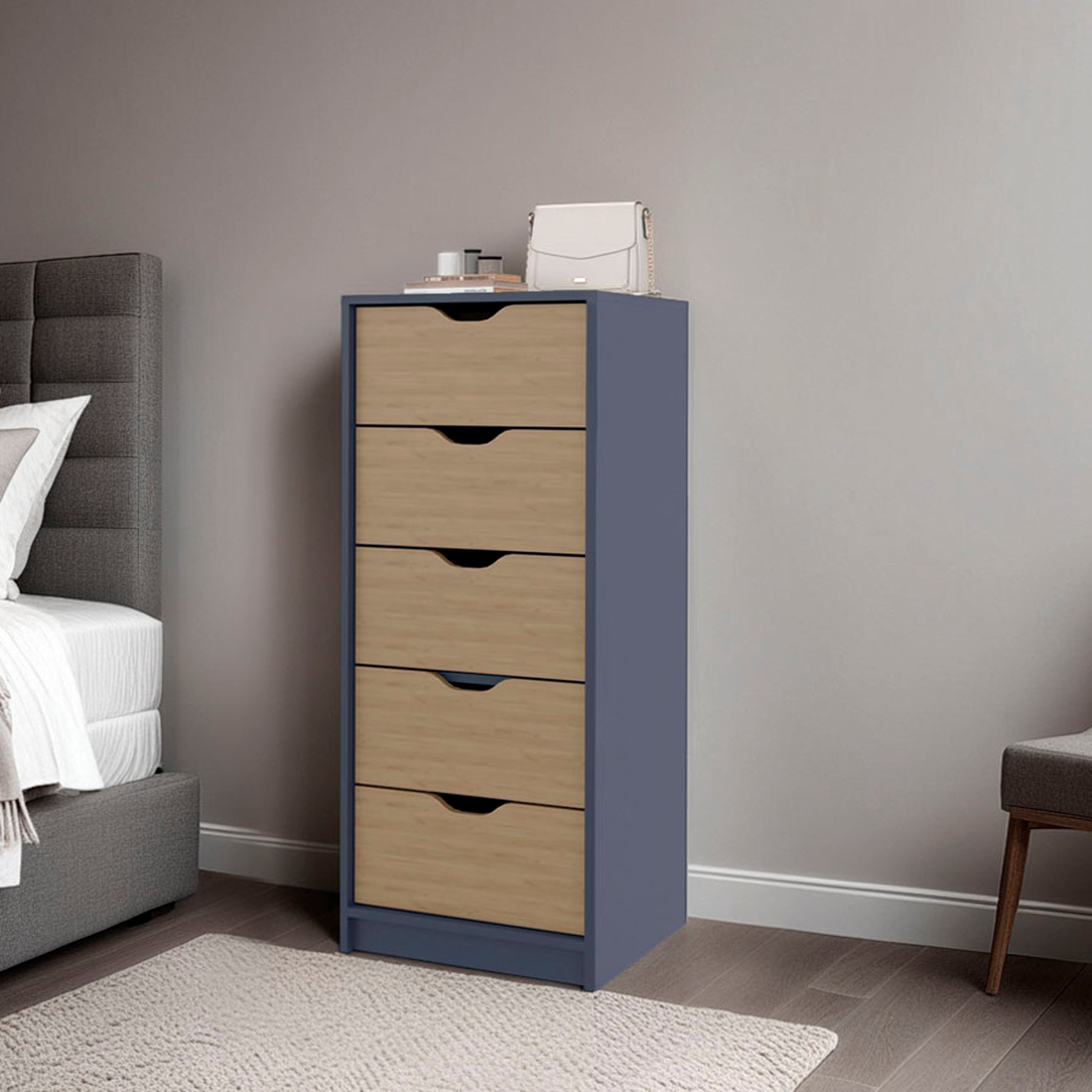 Olijato 5-Drawer Dresser: Modern Nursery Bedroom Storage