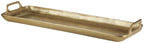 Gold-finish Posy tray with raised sides and carry handle openings