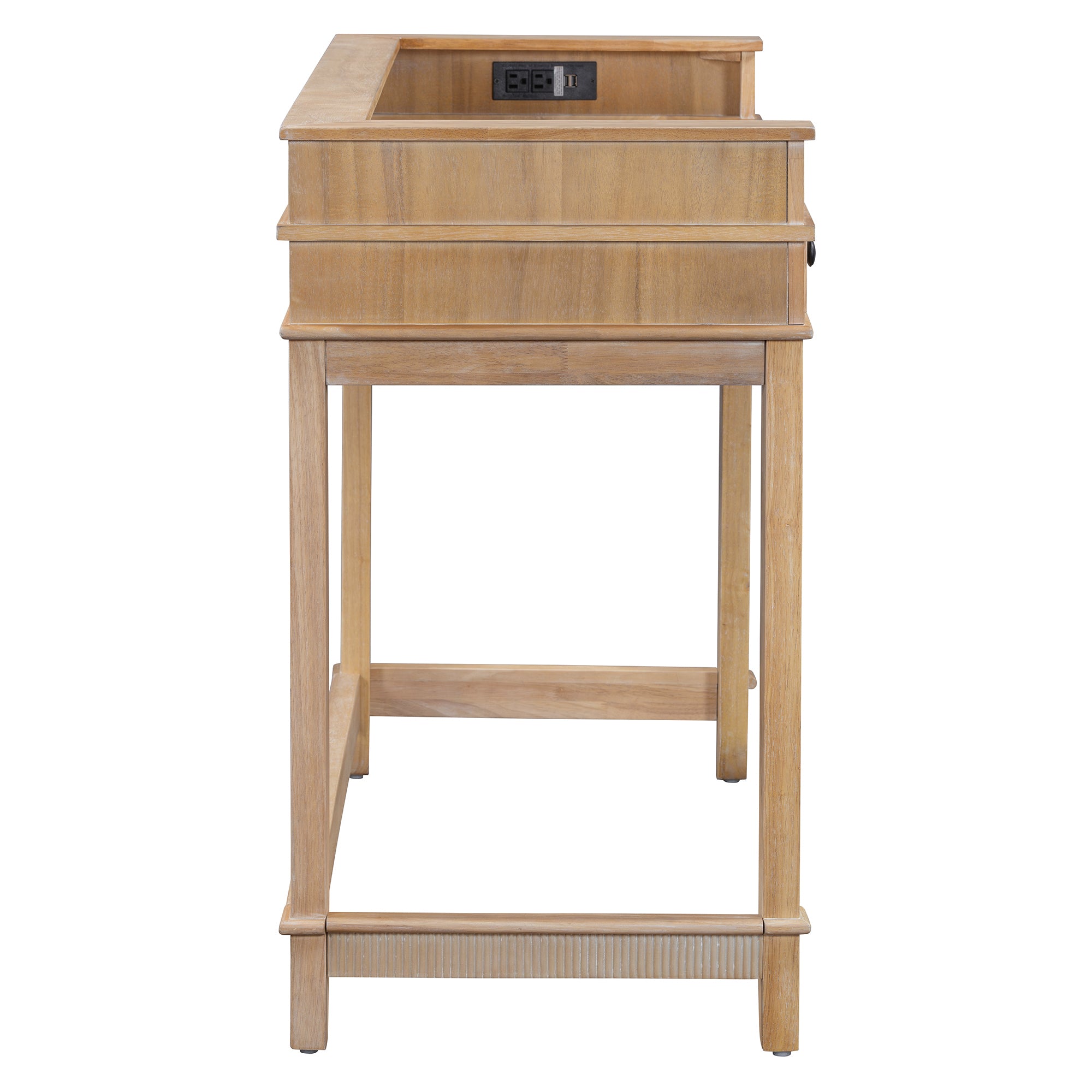 4-Pc Dining Set w/ 3 Stools (Natural)
