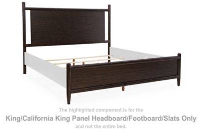 Dantenton - King/California King Panel Headboard / Footboard / Slats - Merlot