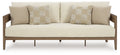 Serene Bay - Dark Brown / White - Sofa With Cushion