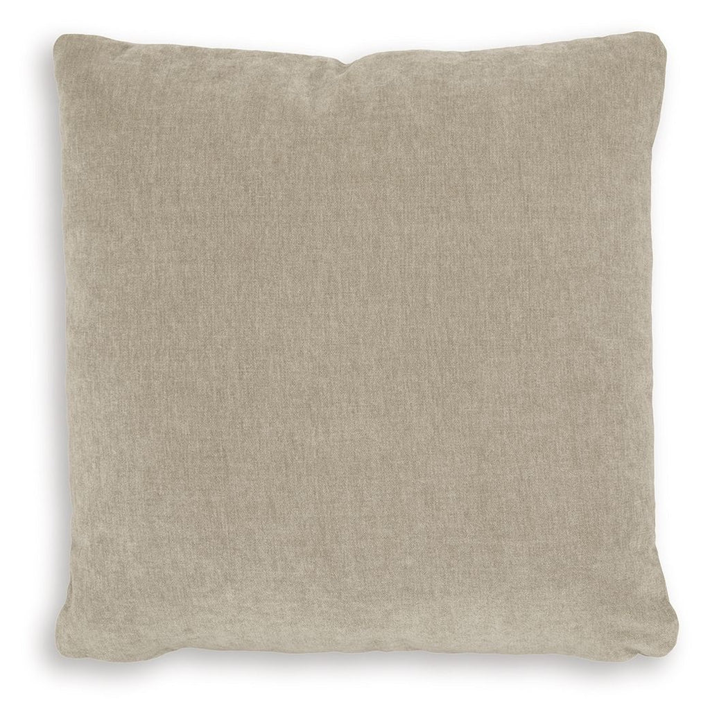 Jaxkins square pillow in light gray textured fabric