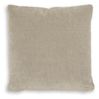 Jaxkins square pillow in light gray textured fabric