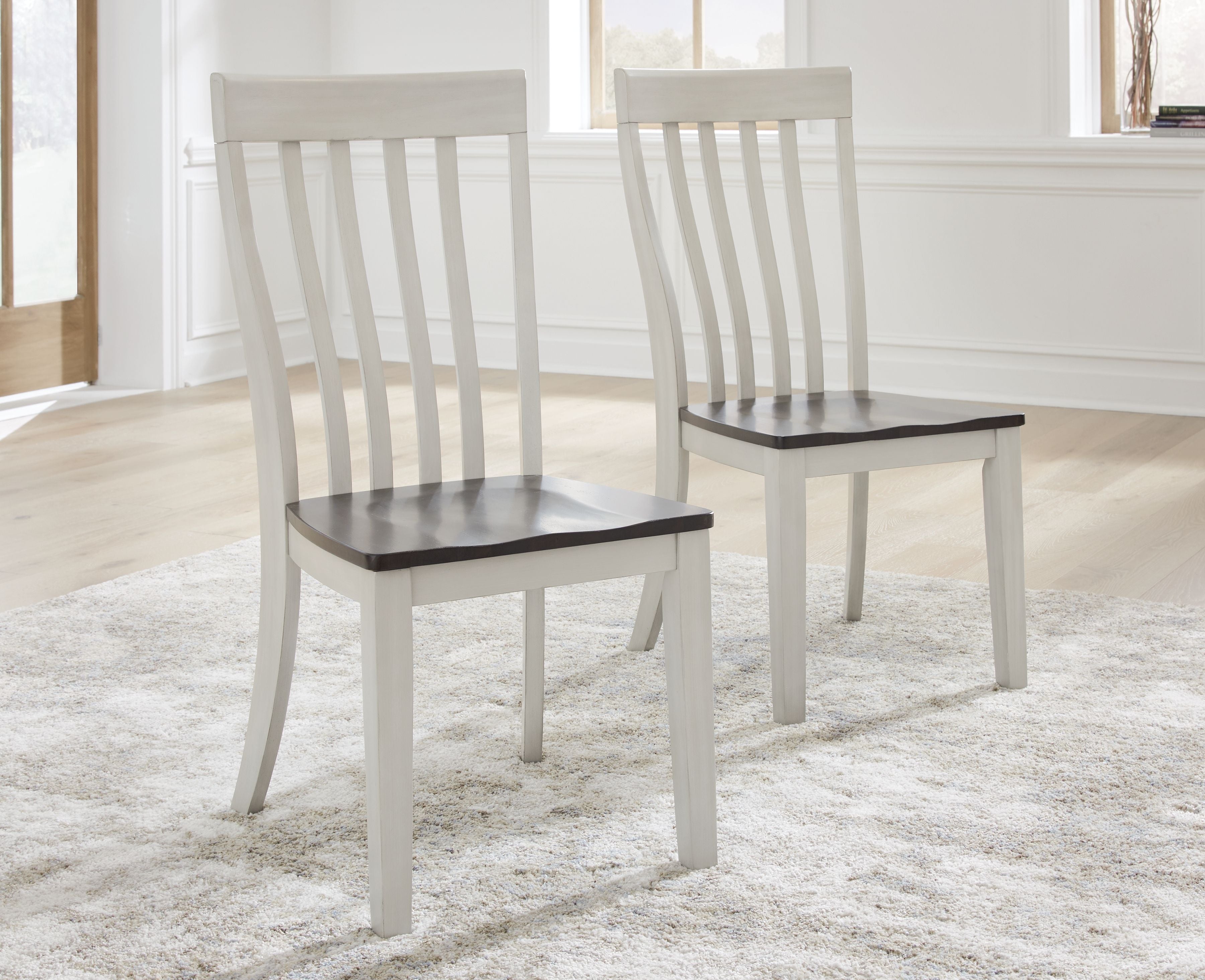 Darborn Gray & Brown Two-Tone Dining Side Chair (Set of 2) - Farmhouse Style