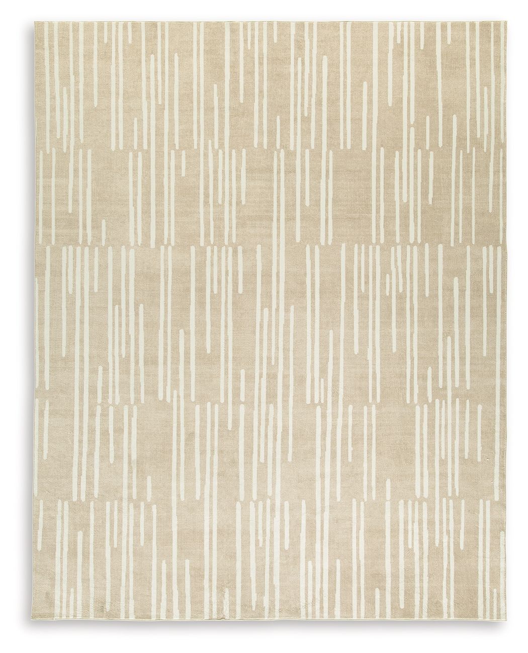 Ardenville Rug, beige abstract dash pattern on square flatweave