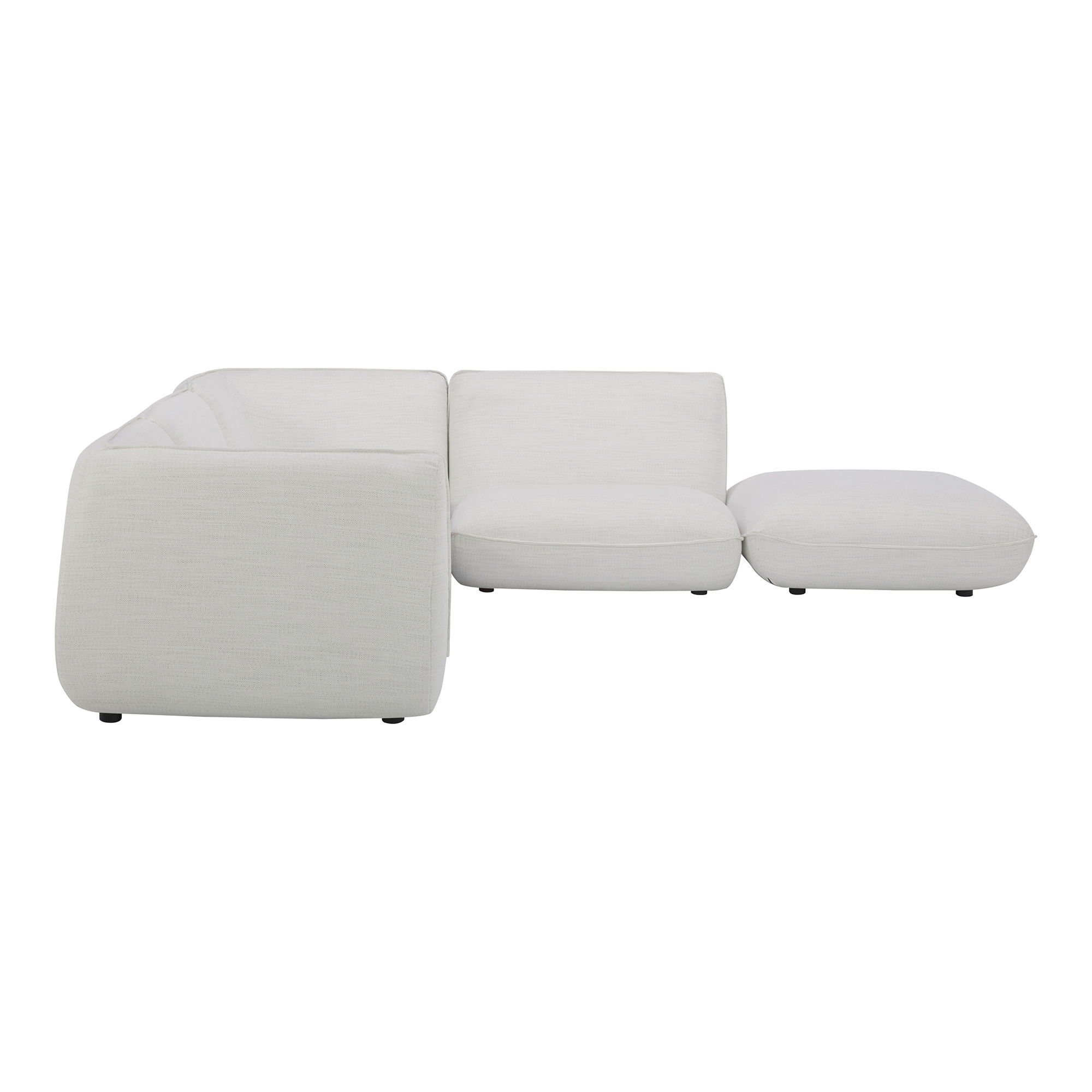 Zeppelin White Dream Modular Sectional - Cloud-Like Comfort-Stationary Sectionals-American Furniture Outlet