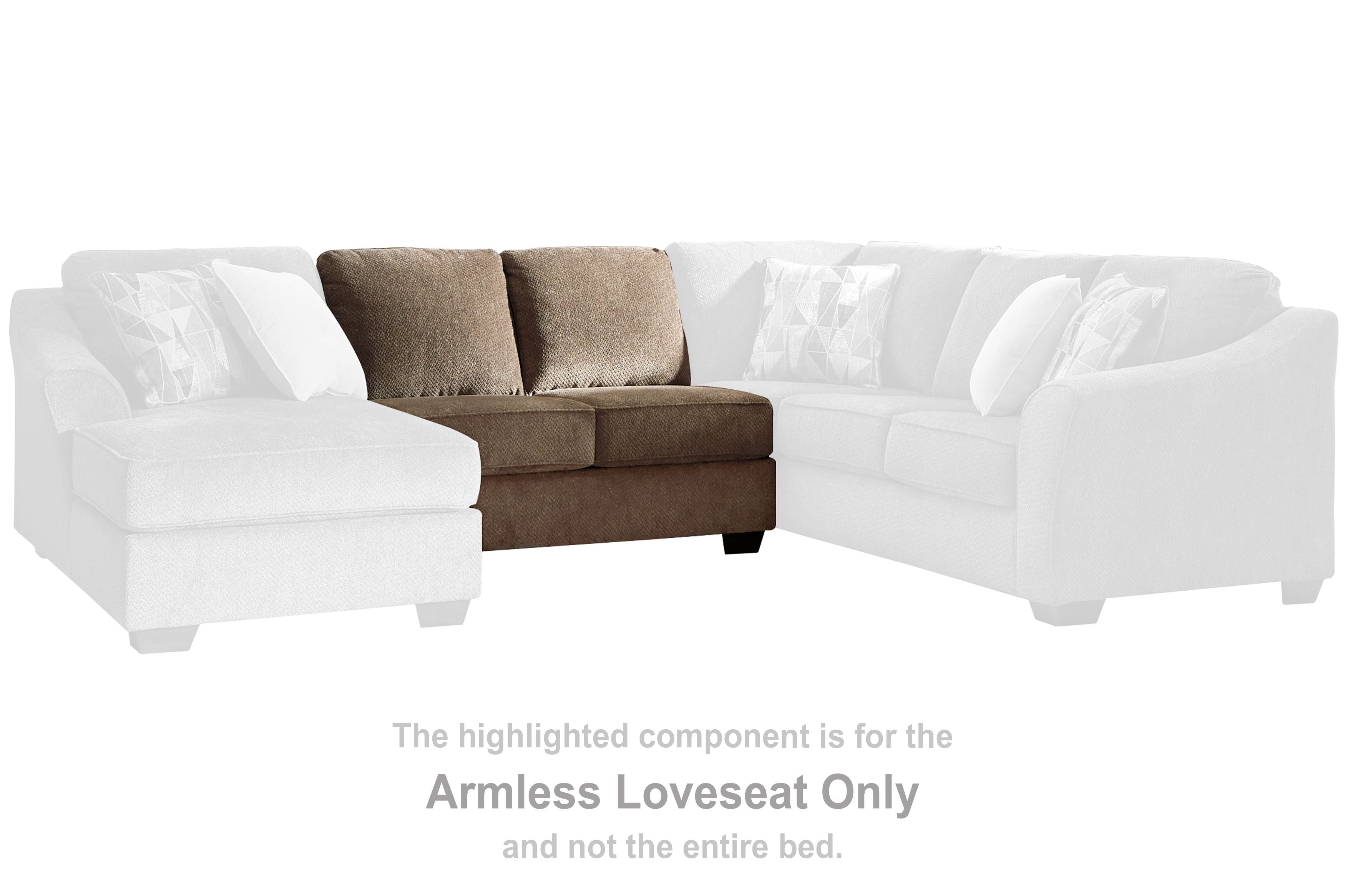 Graftin - Teak - Armless Loveseat