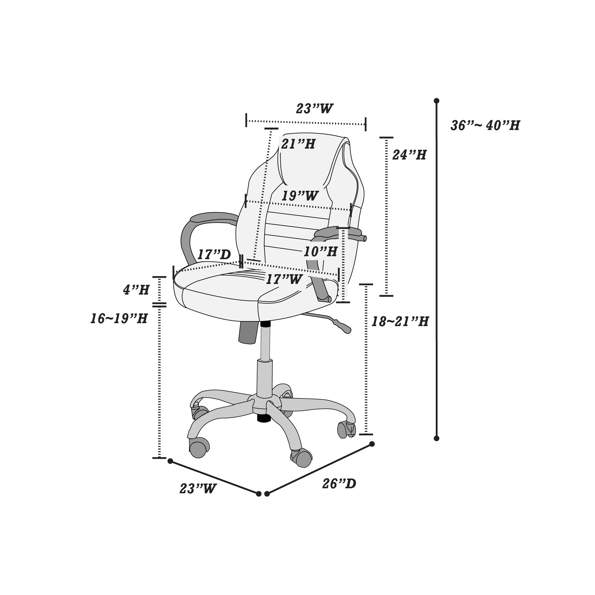 Black Faux Leather Office Chair - Ergonomic & Stylish