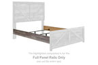 Gray full panel bed rails with two side panels