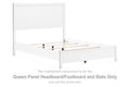 Binterglen - Queen Panel Panel Headboard/Footboard and Slats - White