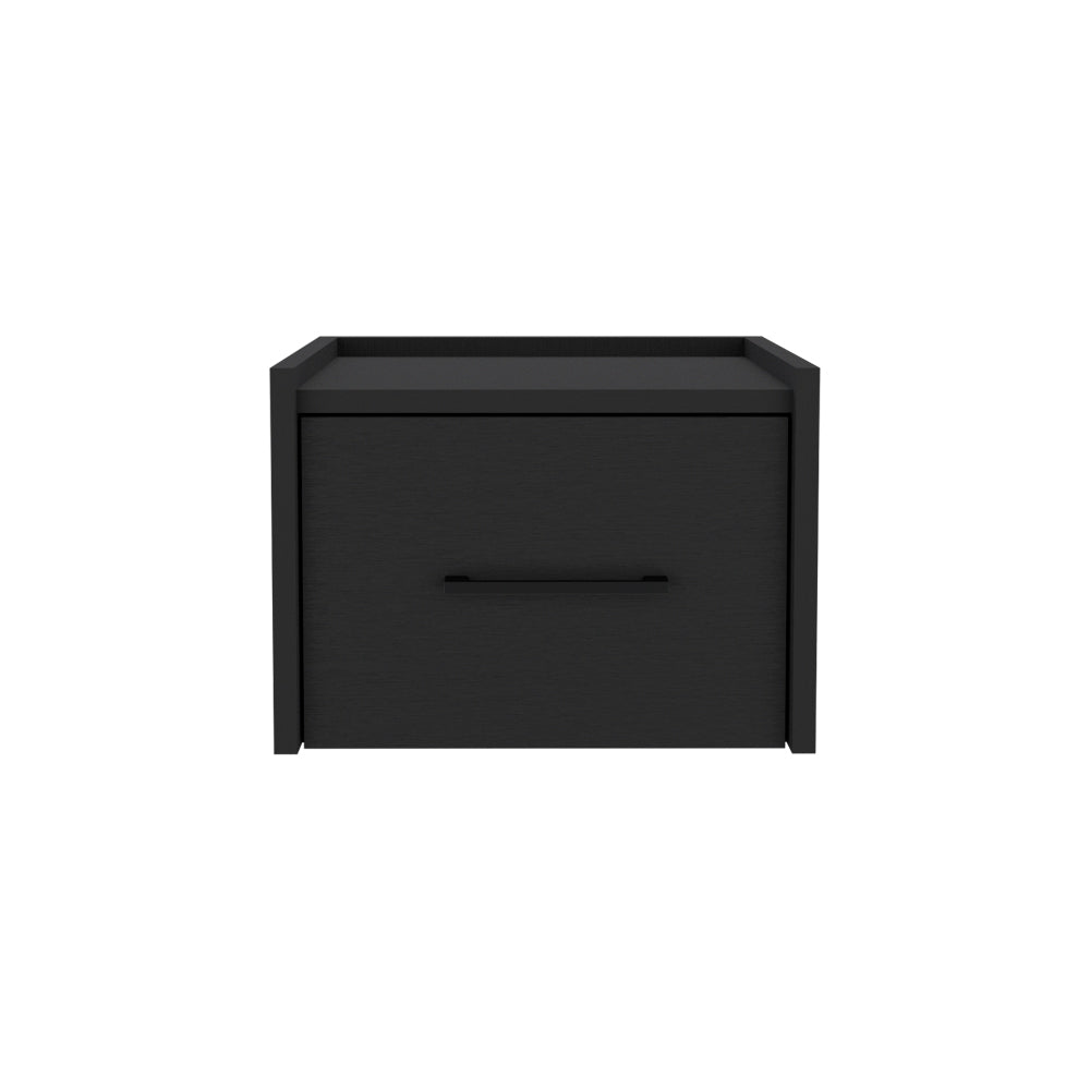 Sleek Calion Black Floating Nightstand for Modern Bedroom Decor