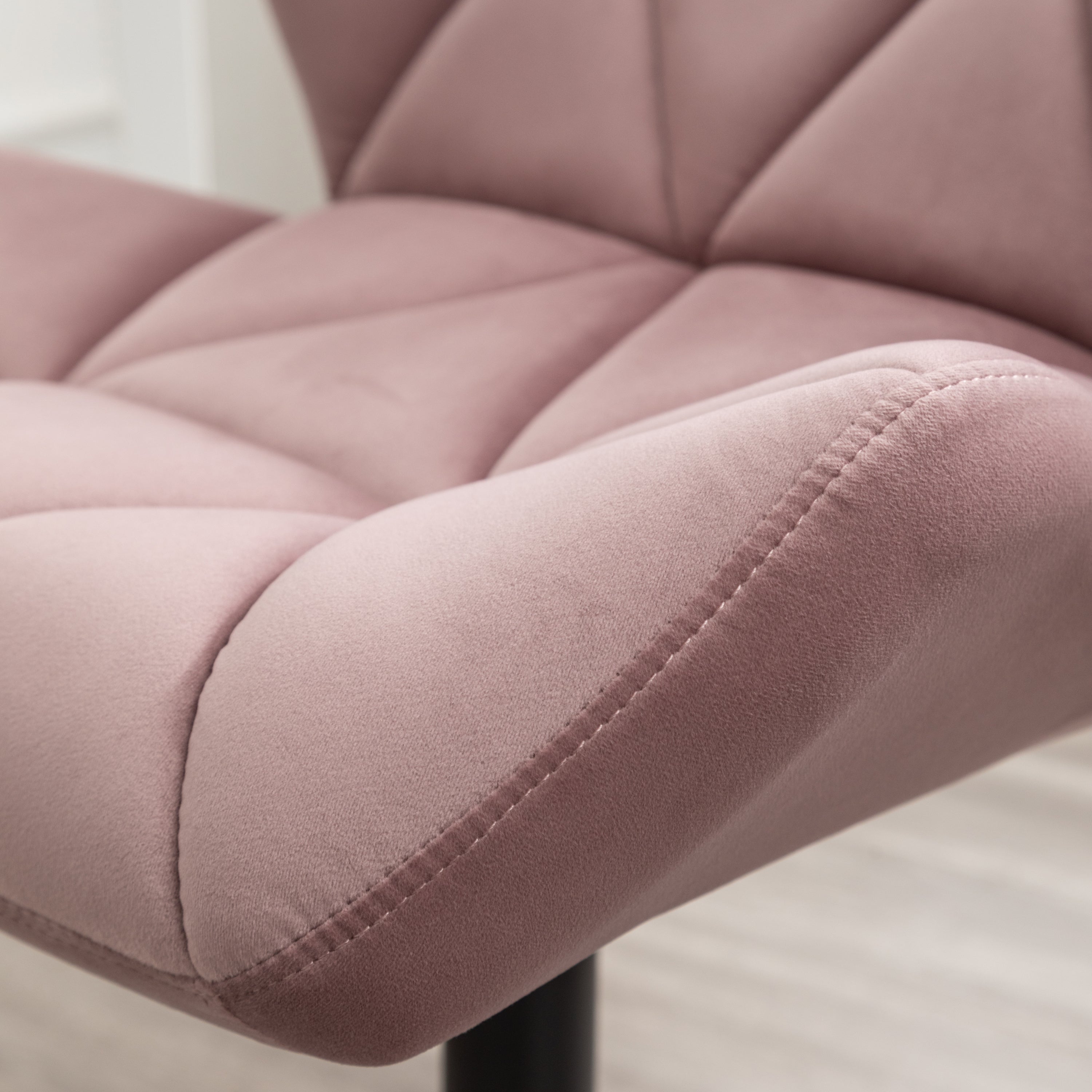 Eldon Diamond Tufted Adjustable Swivel Office Chair- Mauve